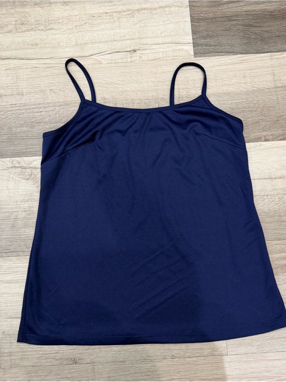 Women's Navy Blue Tank Top - Classic Spaghetti Strap